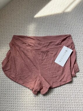 NWT Athleta Dusty Rose Ribbed Super Soft Short Shorts